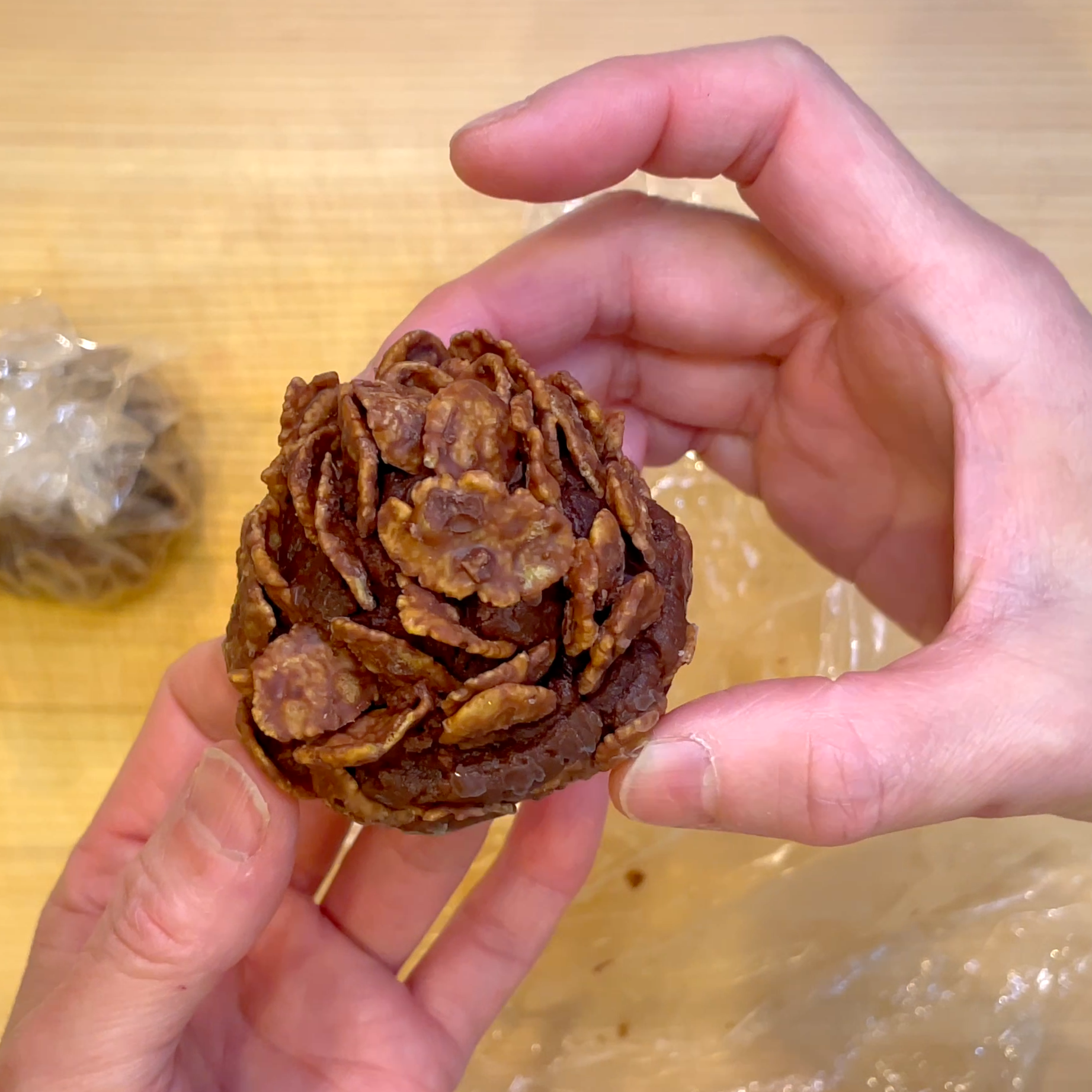 冷やし固めた成形後の状態