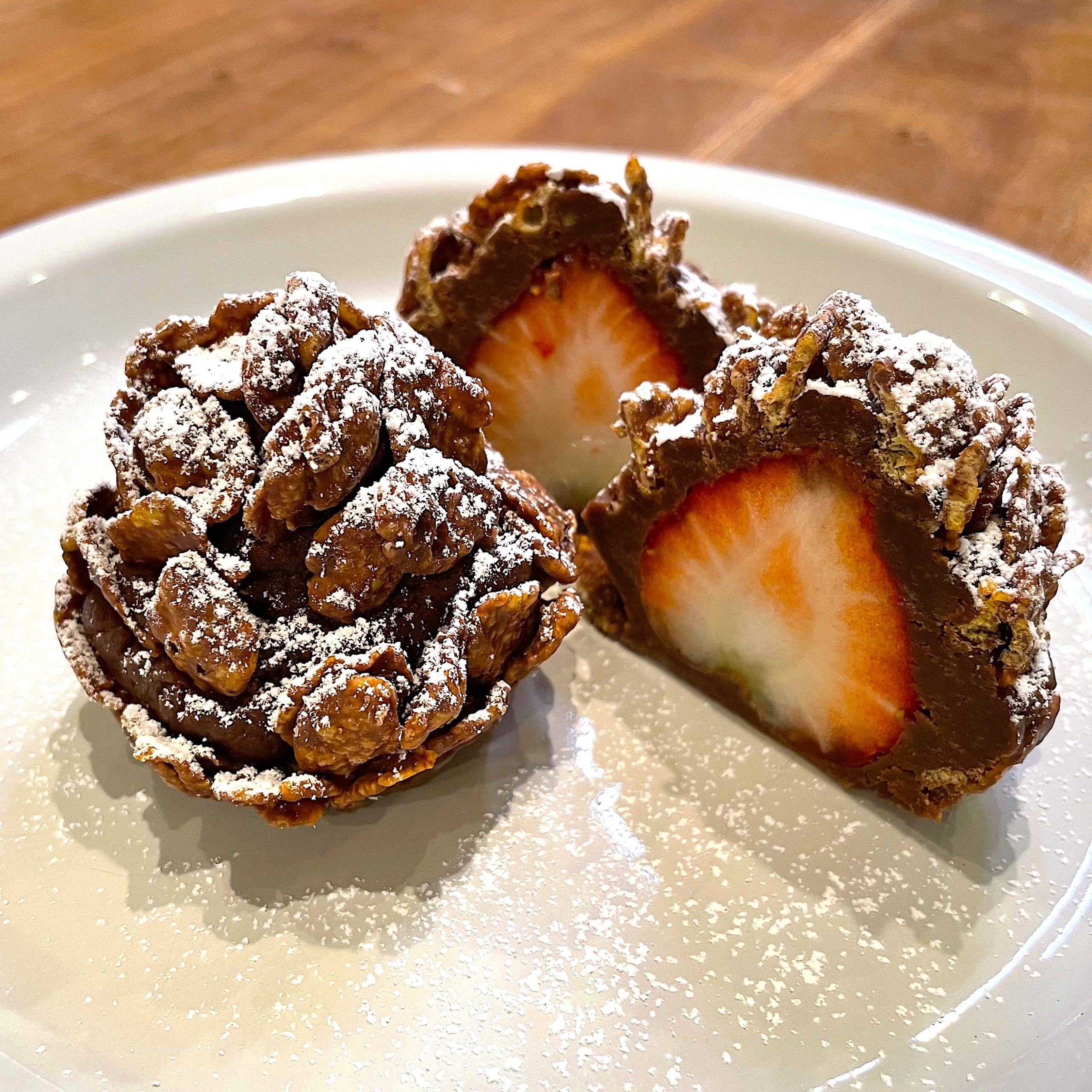 粉糖をかけて盛り付けた完成イメージ