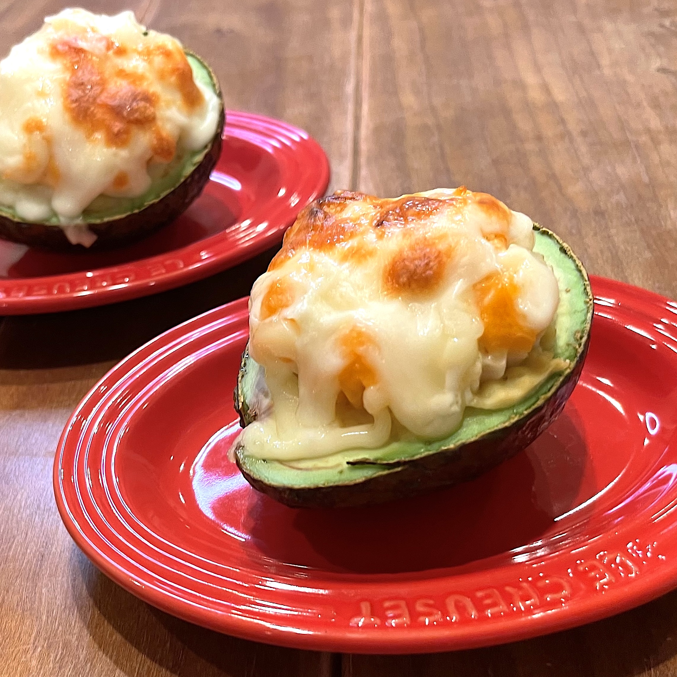 チーズがこんがりと焼けて完成する工程